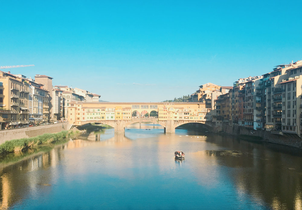  Evening bike stroll by the Arno River in Florence, Italy 