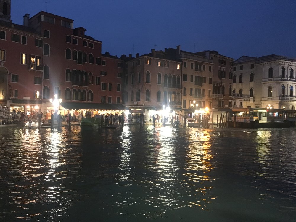  Taking a stroll by myself in Venice on the very last night of our trip....  