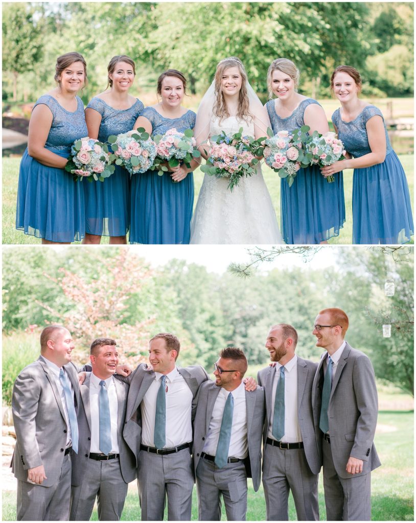 blue-bridesmaids-dress-grey-suit-groomsmen