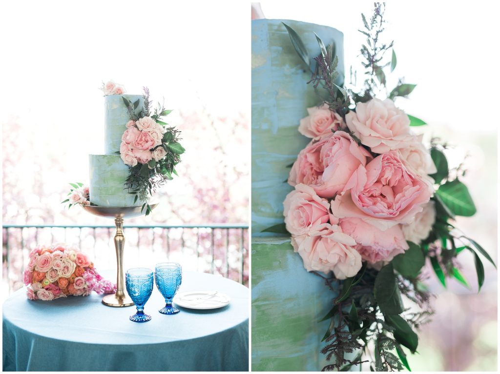 blue-wedding-cake-with-flowers