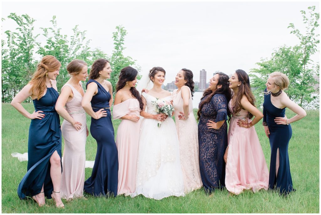 blush-and-navy-bridesmaids-dress