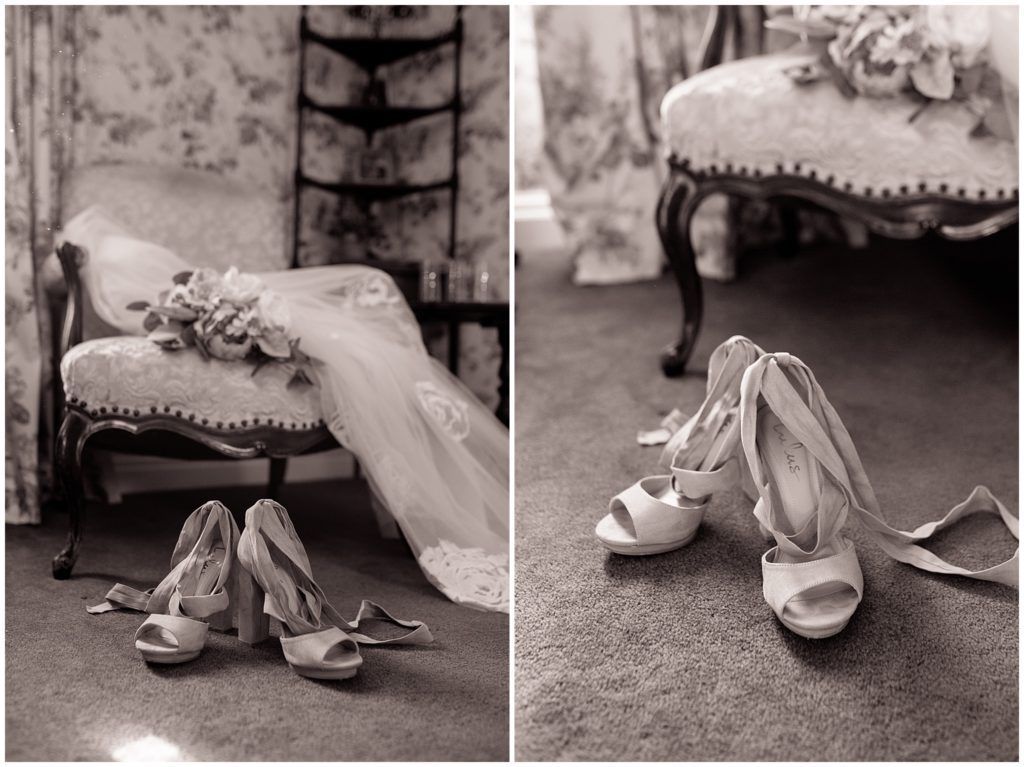 long-wedding-veil-bridal-shoes