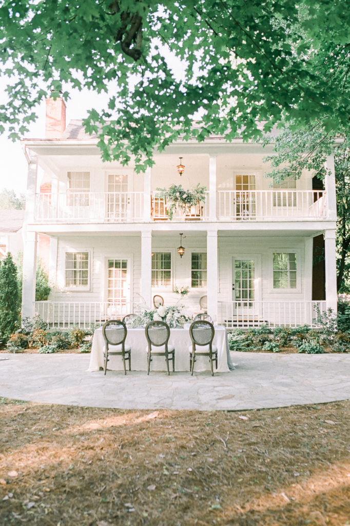 private residence wedding white column house