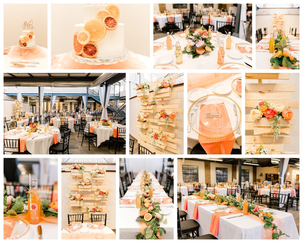 Fresh orange wedding decor ideas